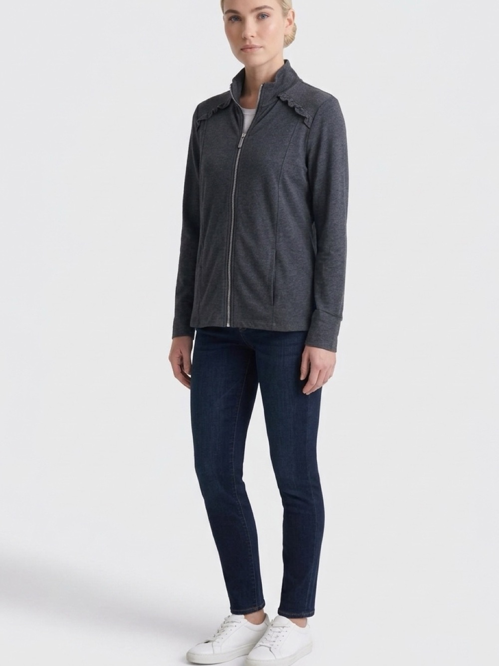 Chico Weekends gray zip jacket - Picture 5 of 11